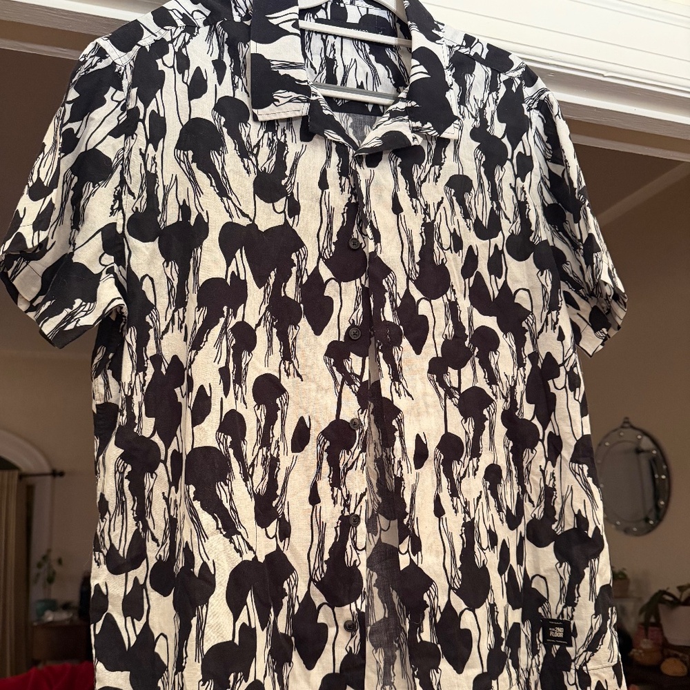 Ellus Second Floor Jellyfish 100% cotton button up shirt